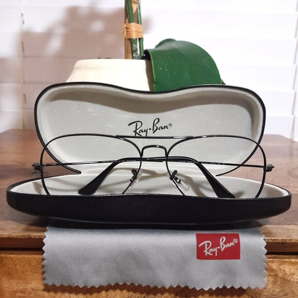 Ray-Ban Other - Ray Ban Black Metal Aviator Frames & Case ONLY  RB3025  MORE INFO 2ND PICTURE